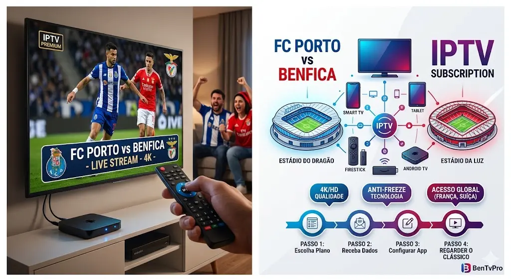 Regarder FC Porto Benfica IPTV Subscription Guia 2026